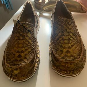 Ariat Women's Tan Geometric Loafers